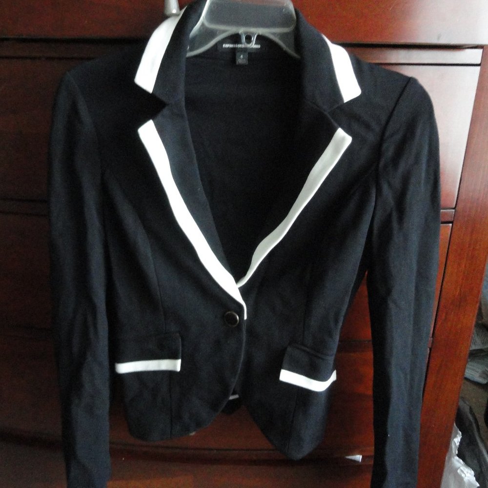 Women´s Express Design Studio Jacket - Black/White - Size 4.